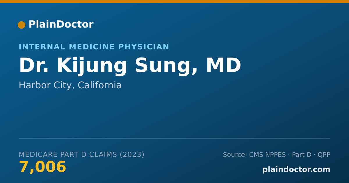 Shareable card for Kijung Sung, MD - Internal Medicine Physician, Harbor City, CA