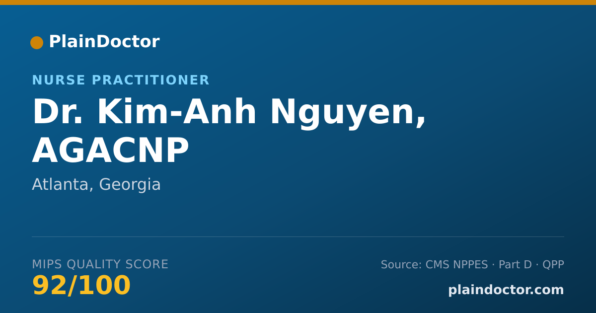 Shareable card for Kim-Anh Nguyen, AGACNP - Nurse Practitioner, Atlanta, GA
