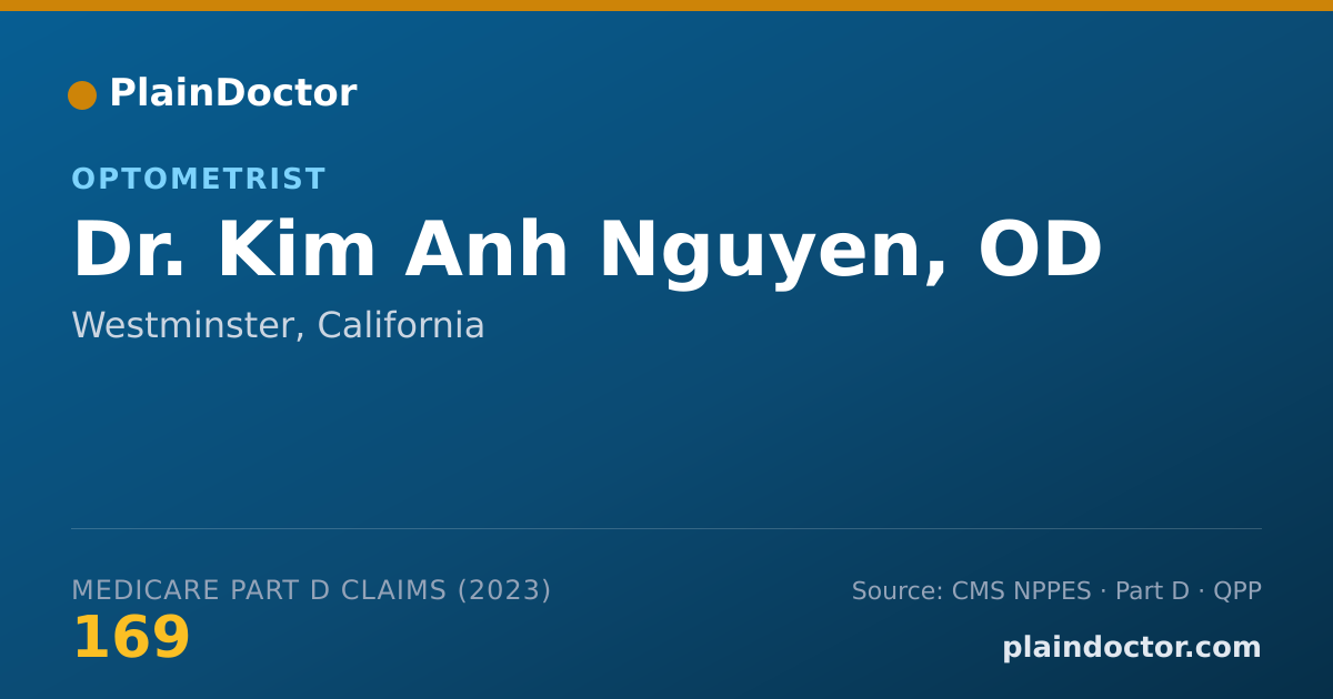 Shareable card for Kim Anh Nguyen, OD - Optometrist, Westminster, CA