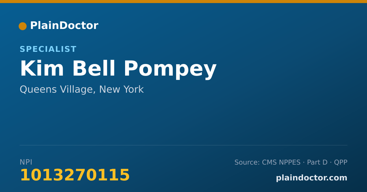 Shareable card for Kim Bell Pompey - Specialist, Queens Village, NY