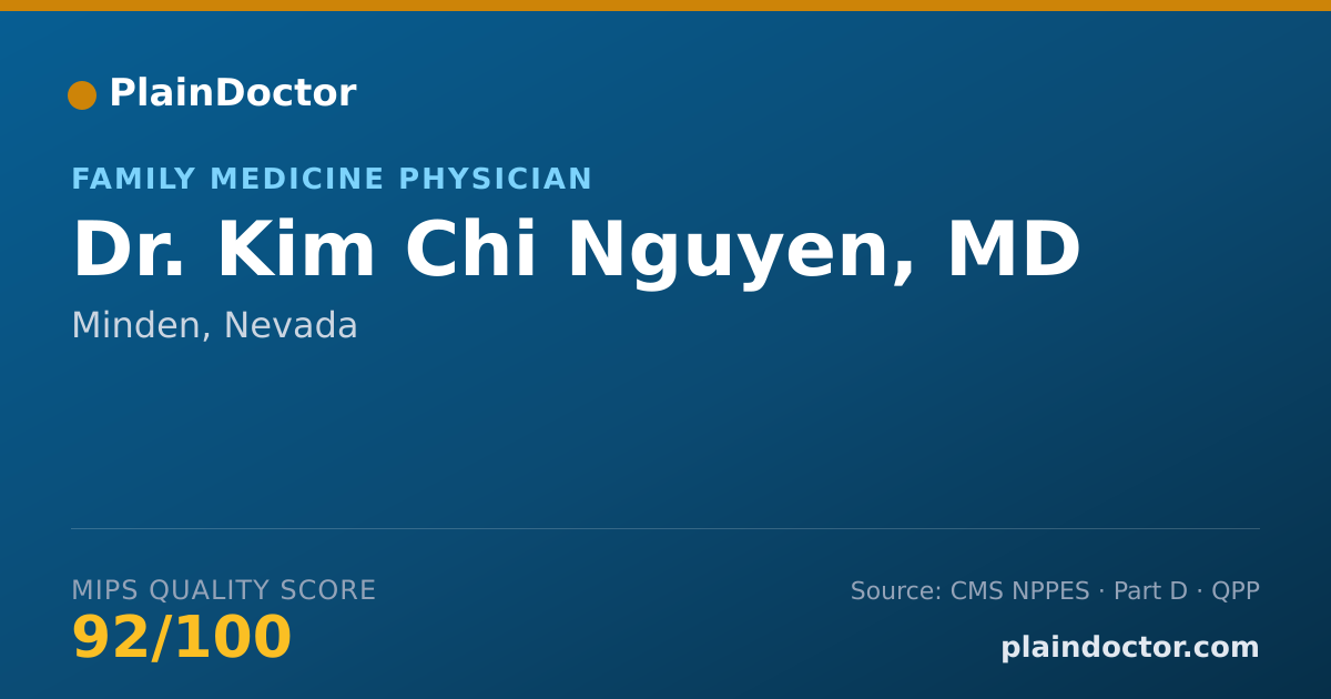 Shareable card for Kim Chi Nguyen, MD - Family Medicine Physician, Minden, NV