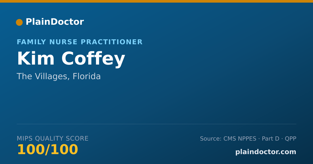 Shareable card for Kim Coffey - Family Nurse Practitioner, The Villages, FL