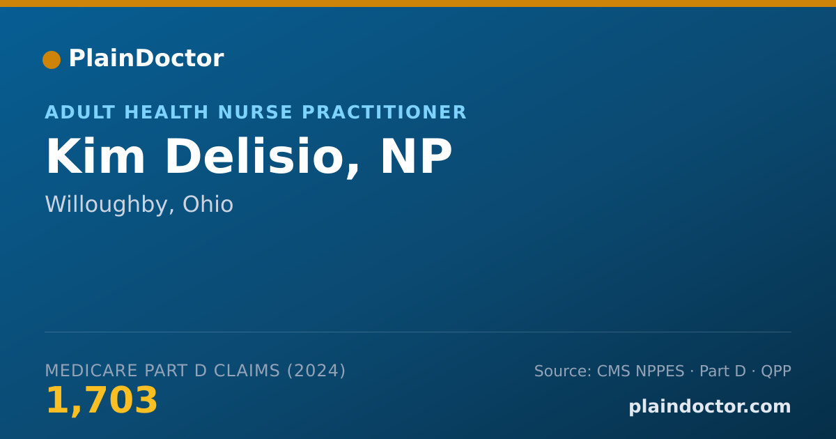 Shareable card for Kim Delisio, NP - Adult Health Nurse Practitioner, Willoughby, OH