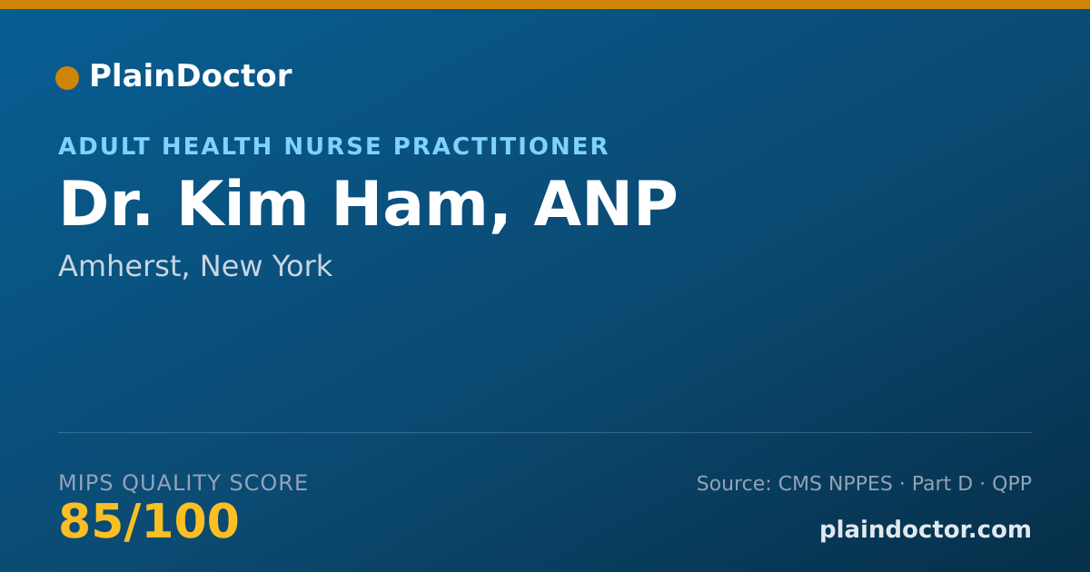 Shareable card for Kim Ham, ANP - Adult Health Nurse Practitioner, Amherst, NY
