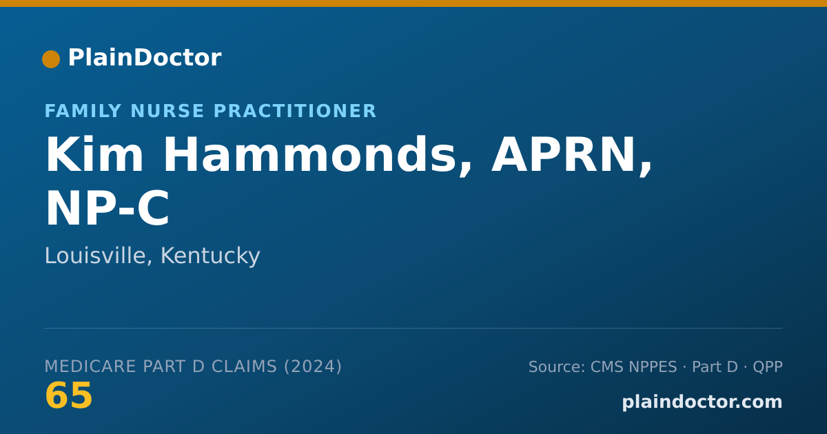 Shareable card for Kim Hammonds, APRN, NP-C - Family Nurse Practitioner, Louisville, KY