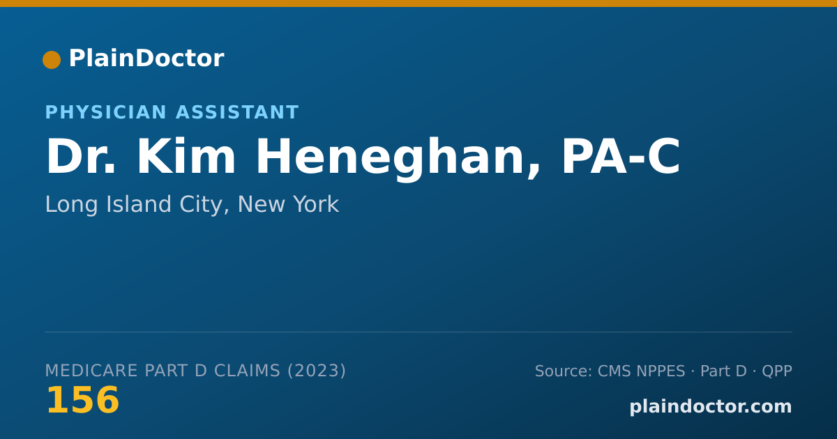 Shareable card for Kim Heneghan, PA-C - Physician Assistant, Long Island City, NY