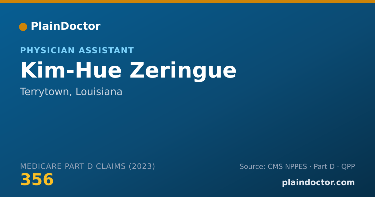 Shareable card for Kim-Hue Zeringue - Physician Assistant, Terrytown, LA