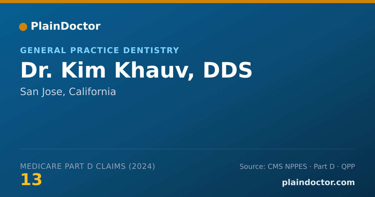 Shareable card for Kim Khauv, DDS - General Practice Dentistry, San Jose, CA