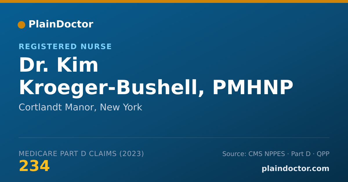 Shareable card for Kim Kroeger-Bushell, PMHNP - Registered Nurse, Cortlandt Manor, NY