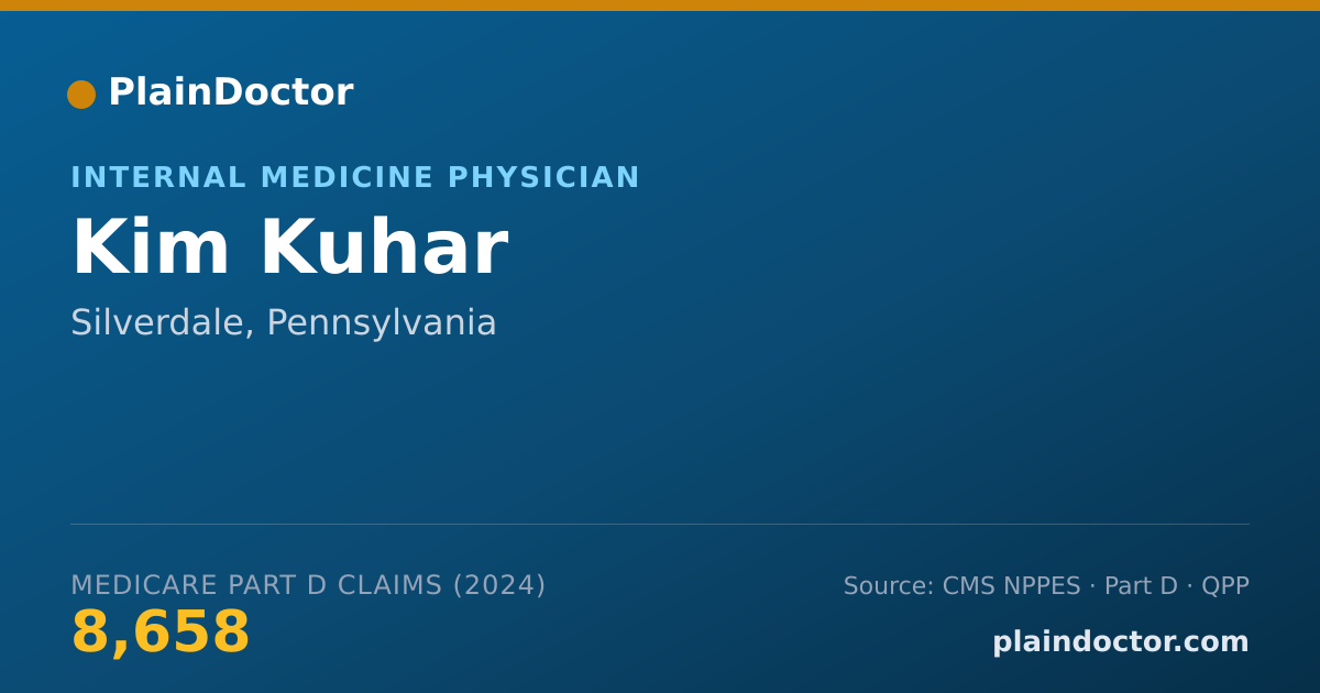 Shareable card for Kim Kuhar - Internal Medicine Physician, Silverdale, PA