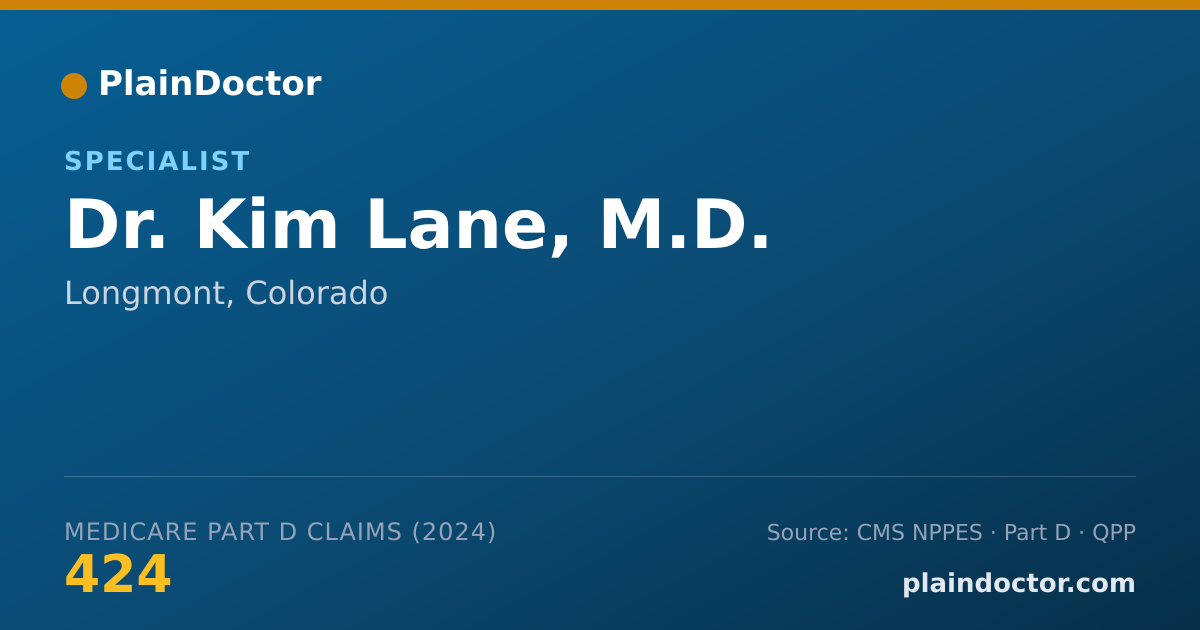 Shareable card for Kim Lane, M.D. - Specialist, Longmont, CO