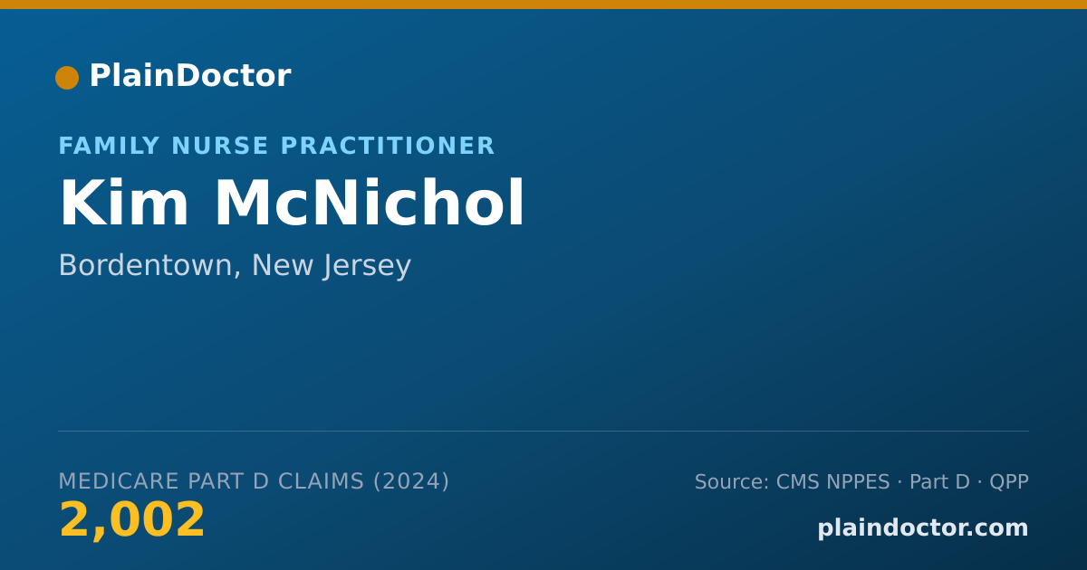 Shareable card for Kim McNichol - Family Nurse Practitioner, Bordentown, NJ