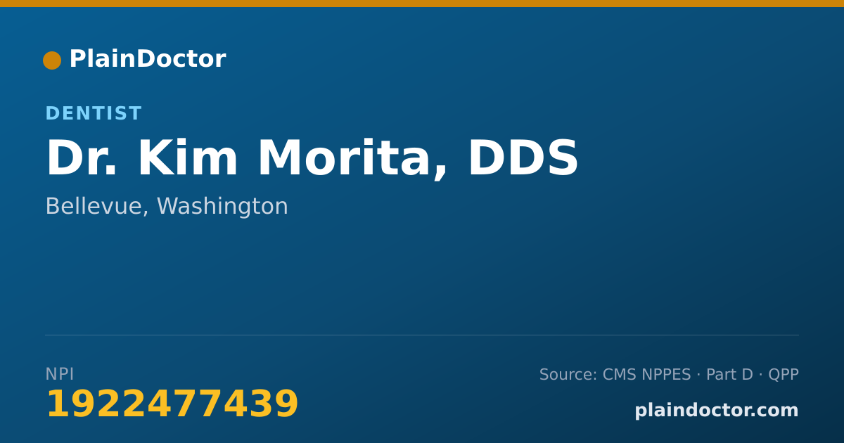 Shareable card for Kim Morita, DDS - Dentist, Bellevue, WA
