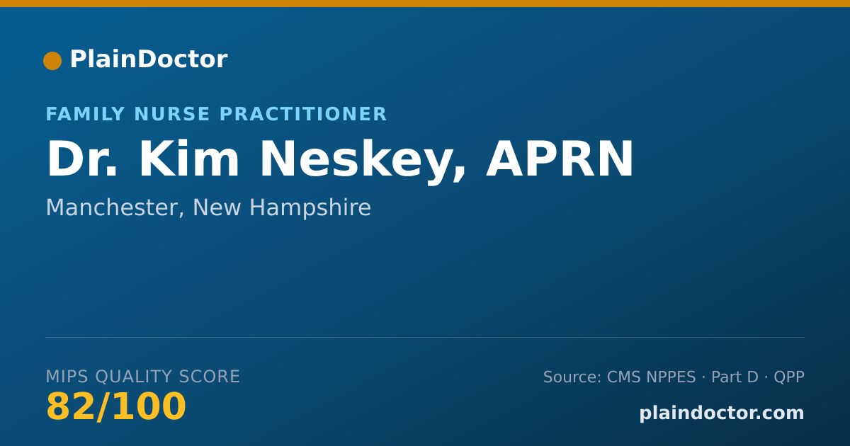 Shareable card for Kim Neskey, APRN - Family Nurse Practitioner, Manchester, NH