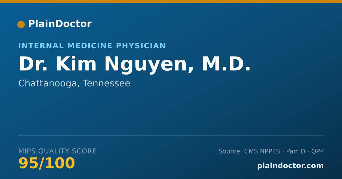 Shareable card for Kim Nguyen, M.D. - Internal Medicine Physician, Chattanooga, TN