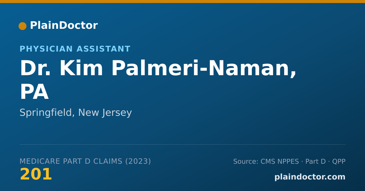 Shareable card for Kim Palmeri-Naman, PA - Physician Assistant, Springfield, NJ