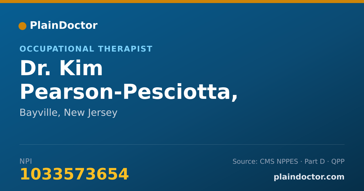 Shareable card for Kim Pearson-Pesciotta, OTR/L - Occupational Therapist, Bayville, NJ