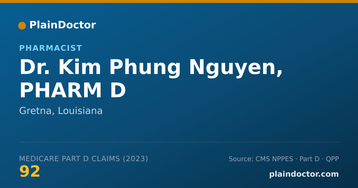 Shareable card for Kim Phung Nguyen, PHARM D - Pharmacist, Gretna, LA