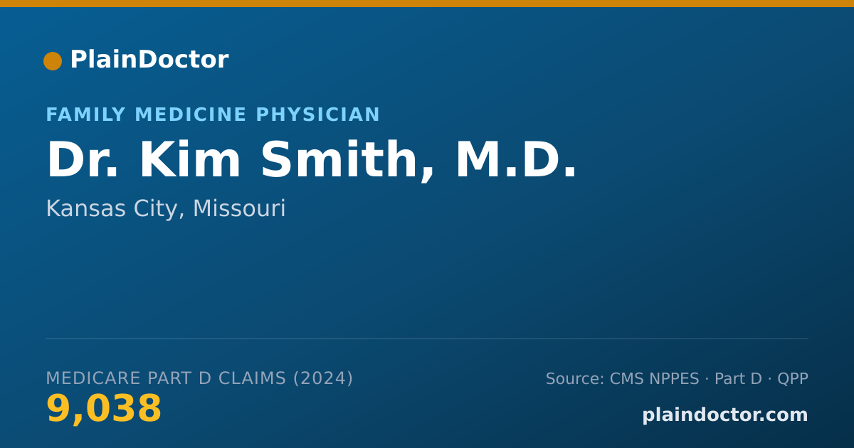 Shareable card for Kim Smith, M.D. - Family Medicine Physician, Kansas City, MO