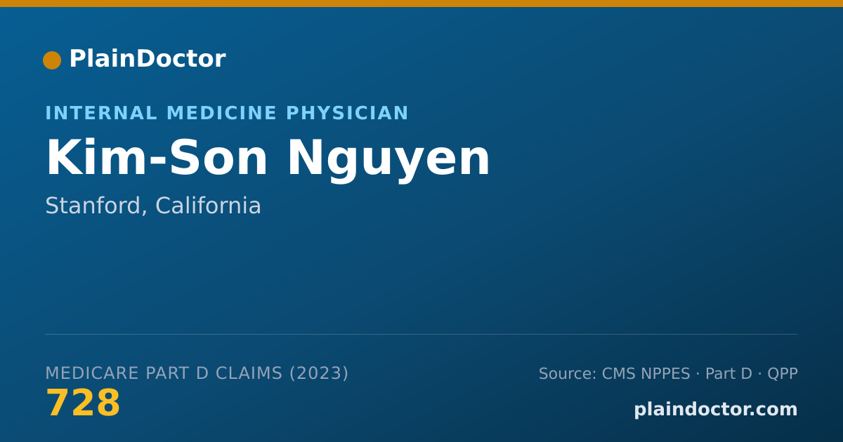 Shareable card for Kim-Son Nguyen - Internal Medicine Physician, Stanford, CA
