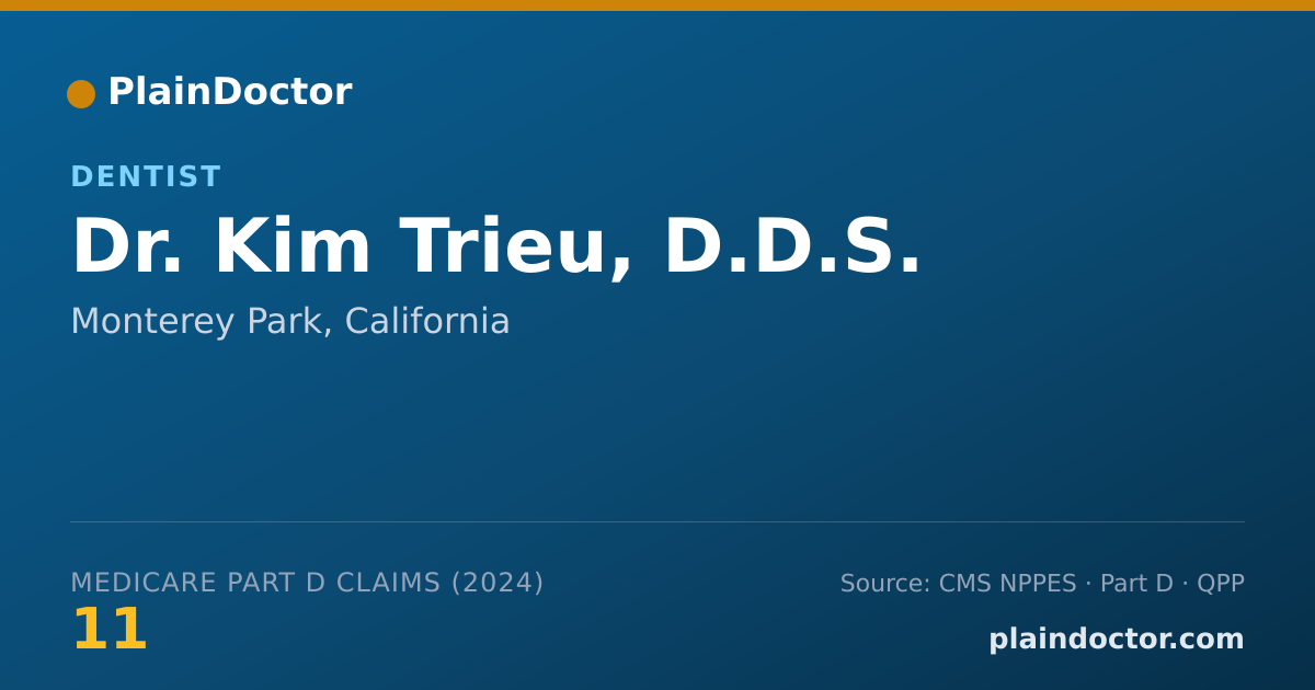 Shareable card for Kim Trieu, D.D.S. - Dentist, Monterey Park, CA