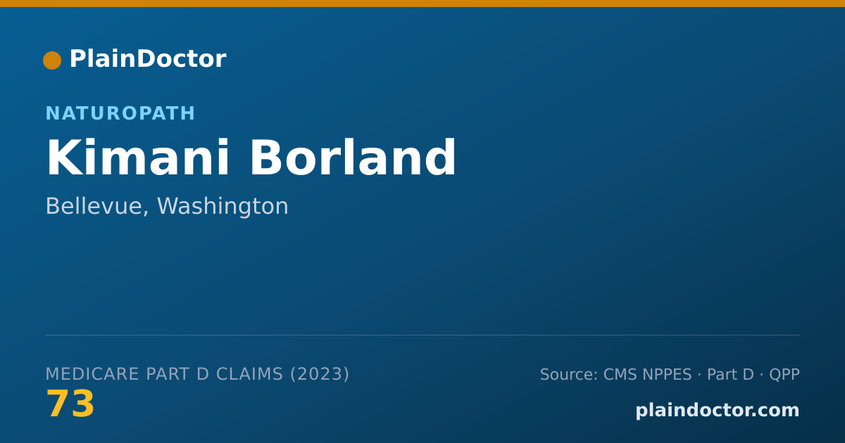Shareable card for Kimani Borland - Naturopath, Bellevue, WA