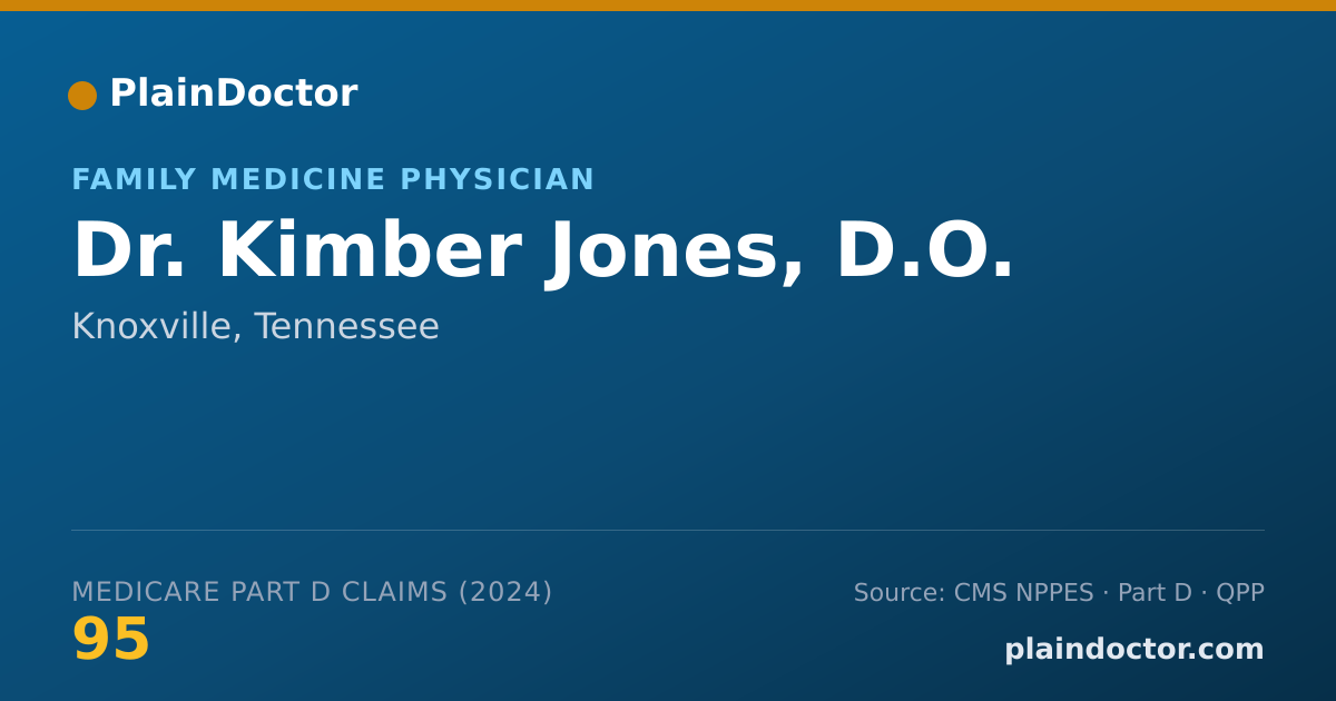 Shareable card for Kimber Jones, D.O. - Family Medicine Physician, Knoxville, TN