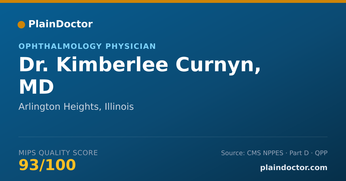 Shareable card for Kimberlee Curnyn, MD - Ophthalmology Physician, Arlington Heights, IL