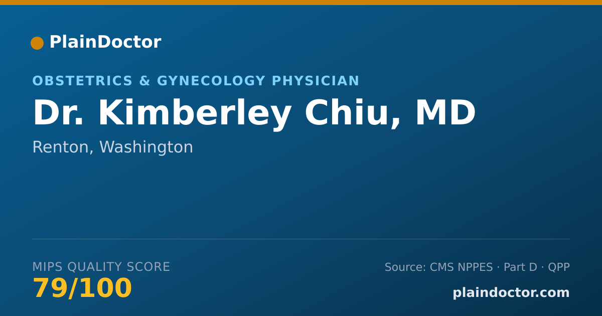 Shareable card for Kimberley Chiu, MD - Obstetrics & Gynecology Physician, Renton, WA