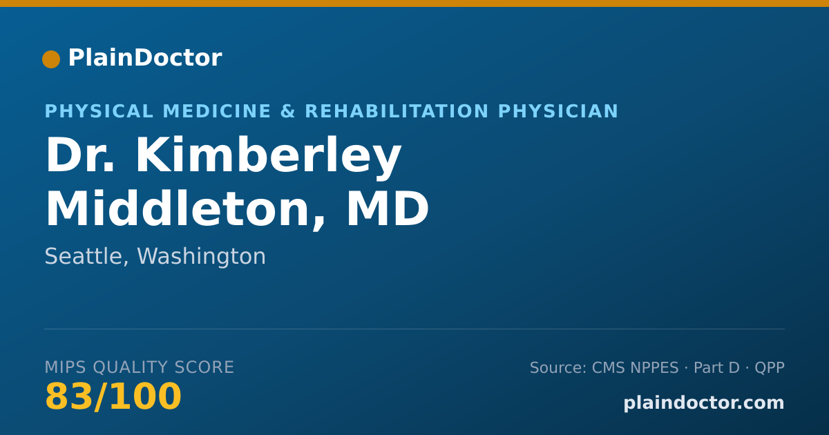 Shareable card for Kimberley Middleton, MD - Physical Medicine & Rehabilitation Physician, Seattle, WA