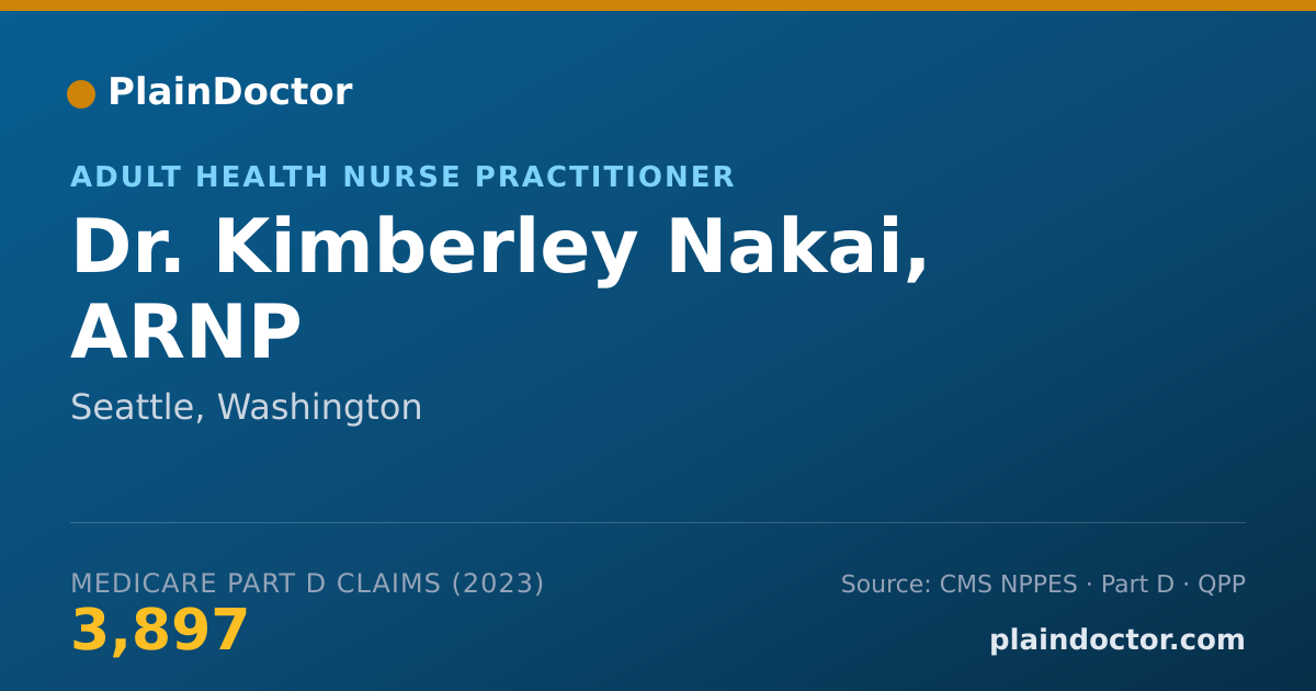 Shareable card for Kimberley Nakai, ARNP - Adult Health Nurse Practitioner, Seattle, WA