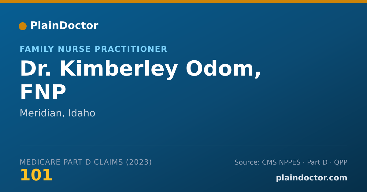 Shareable card for Kimberley Odom, FNP - Family Nurse Practitioner, Meridian, ID