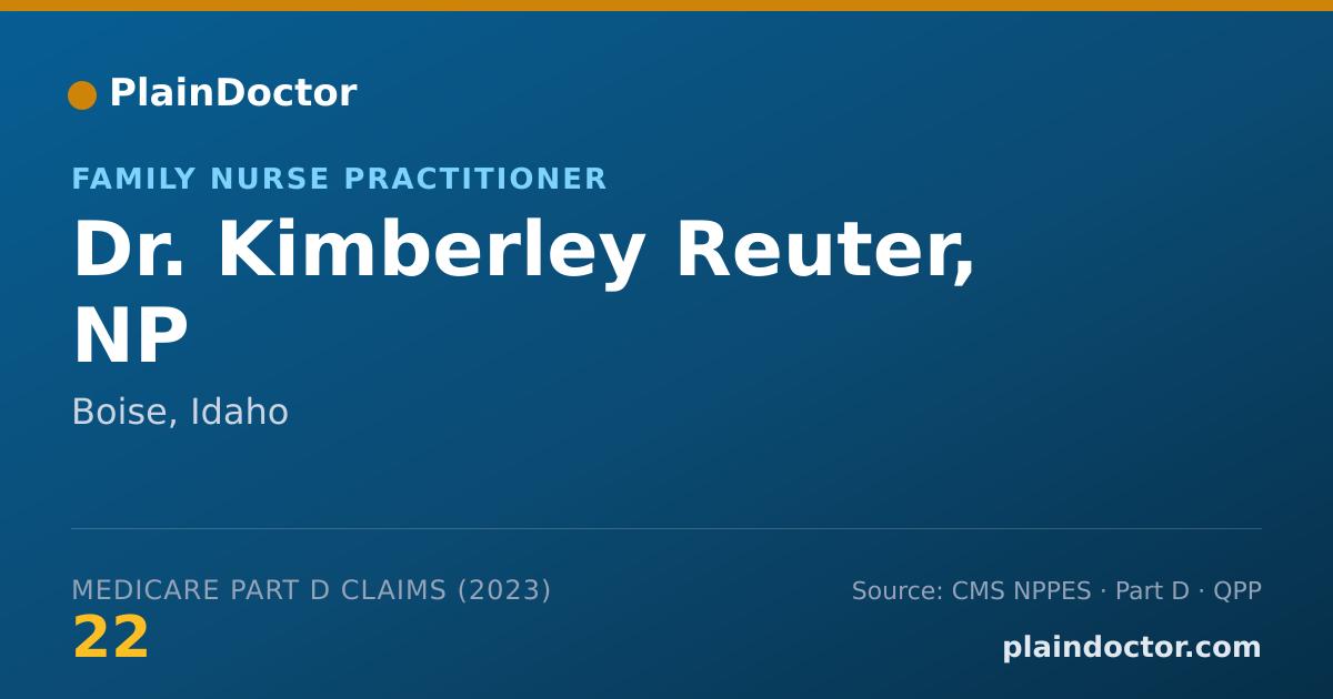 Shareable card for Kimberley Reuter, NP - Family Nurse Practitioner, Boise, ID