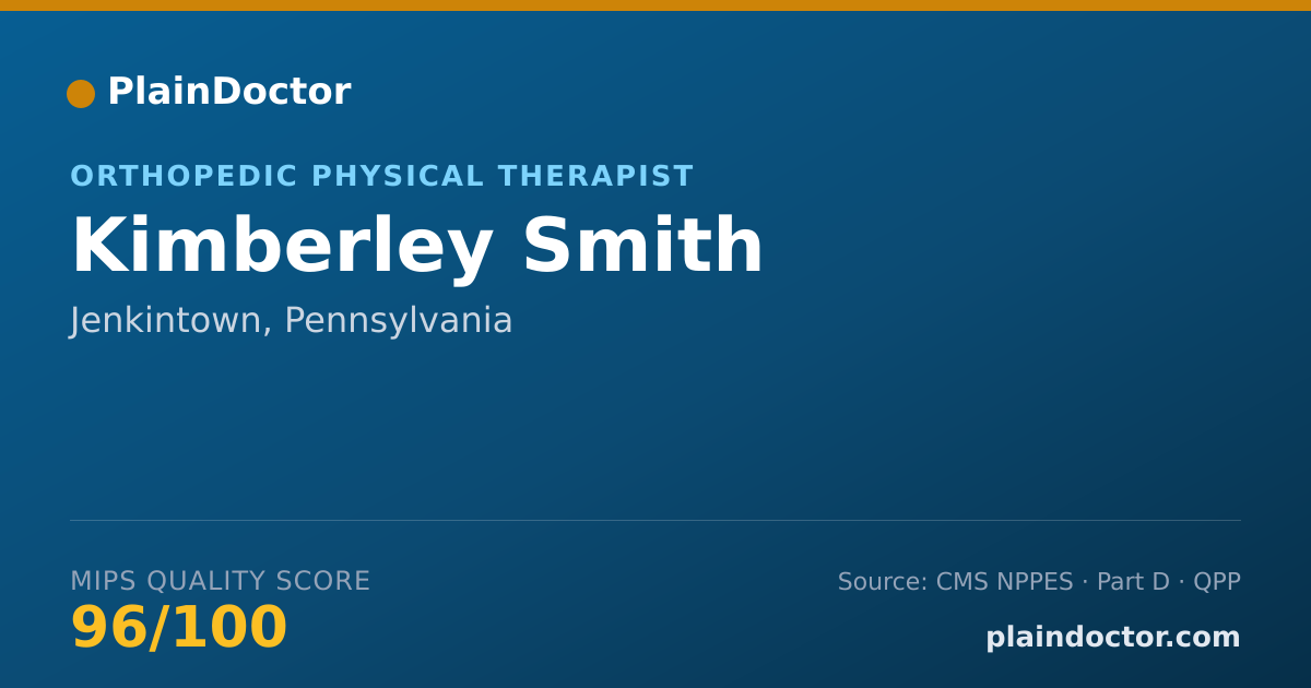 Shareable card for Kimberley Smith - Orthopedic Physical Therapist, Jenkintown, PA