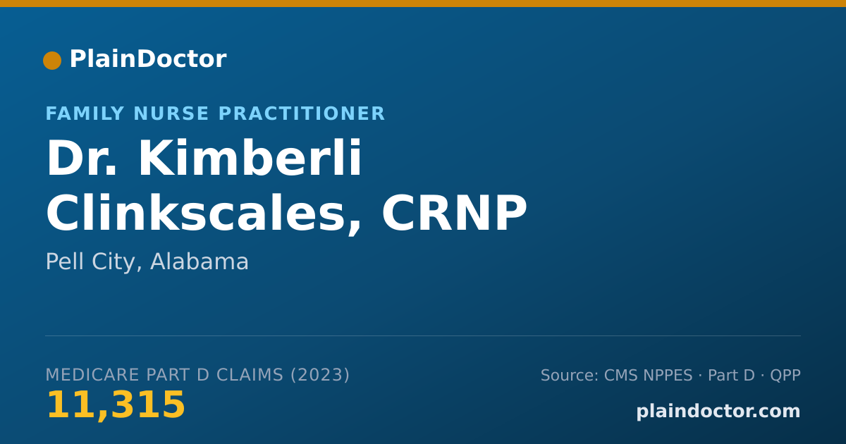 Shareable card for Kimberli Clinkscales, CRNP - Family Nurse Practitioner, Pell City, AL
