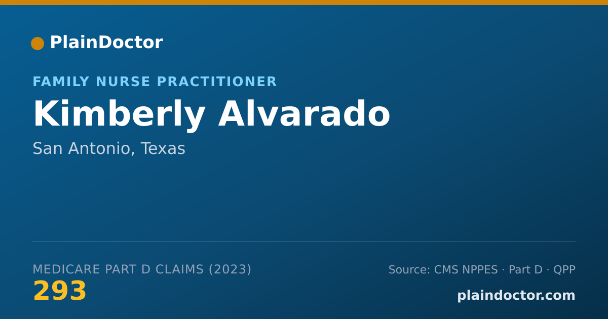 Shareable card for Kimberly Alvarado - Family Nurse Practitioner, San Antonio, TX