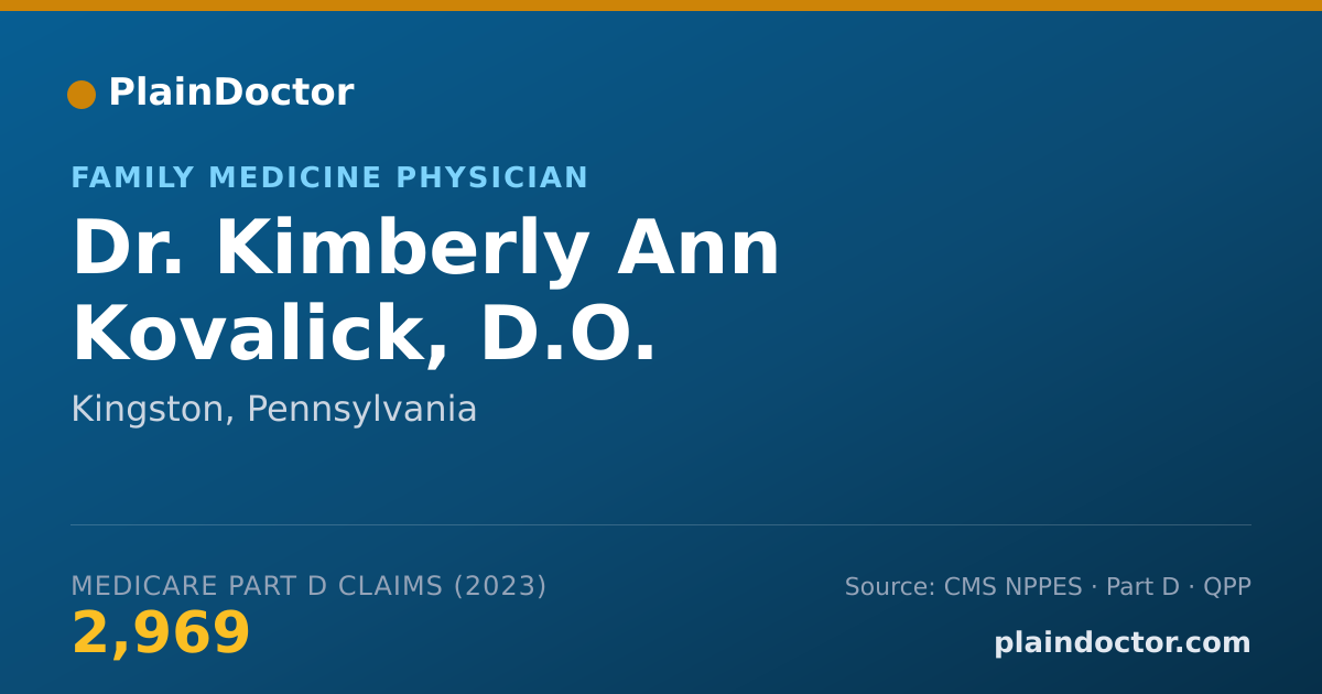 Shareable card for Kimberly Ann Kovalick, D.O. - Family Medicine Physician, Kingston, PA