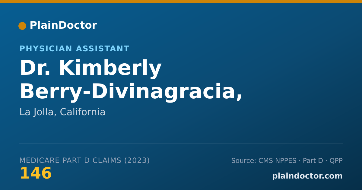 Shareable card for Kimberly Berry-Divinagracia, PA-C - Physician Assistant, La Jolla, CA