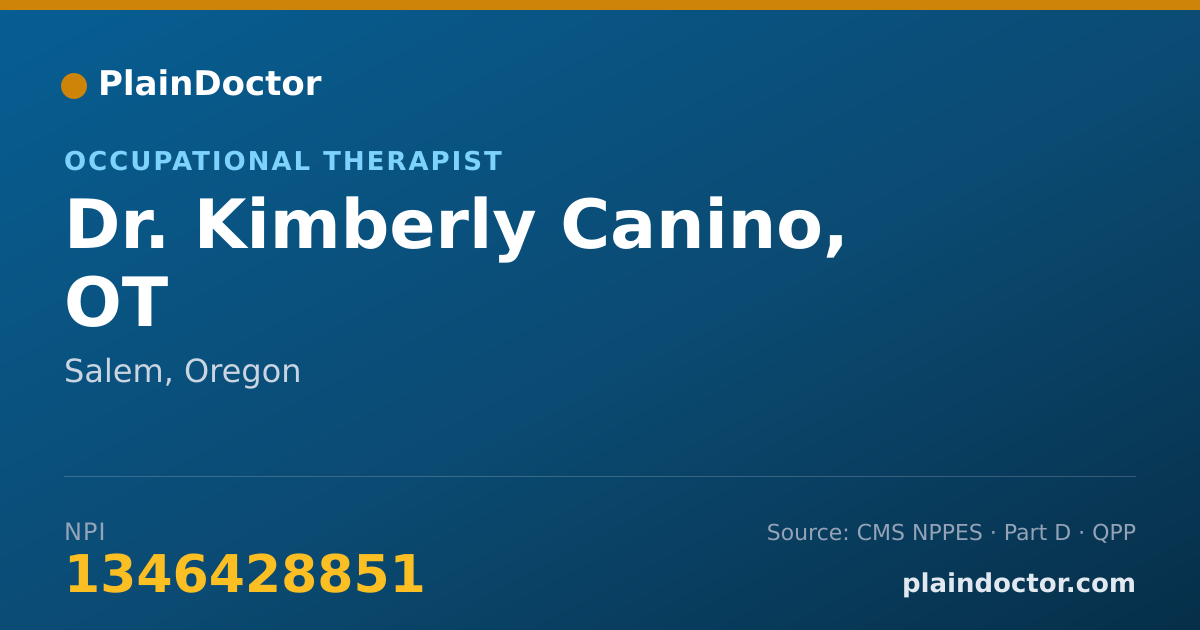 Shareable card for Kimberly Canino, OT - Occupational Therapist, Salem, OR