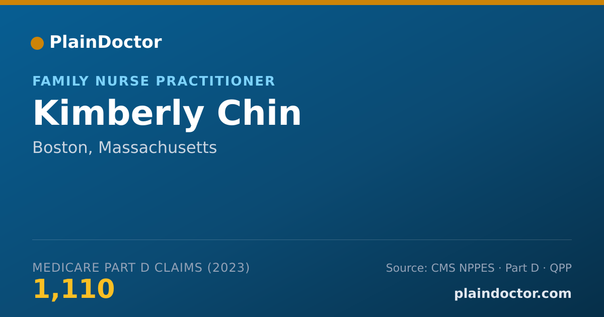 Shareable card for Kimberly Chin - Family Nurse Practitioner, Boston, MA