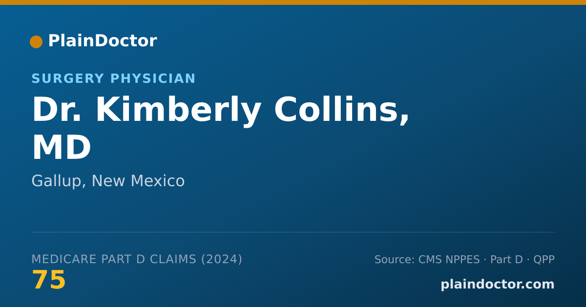 Shareable card for Kimberly Collins, MD - Surgery Physician, Gallup, NM