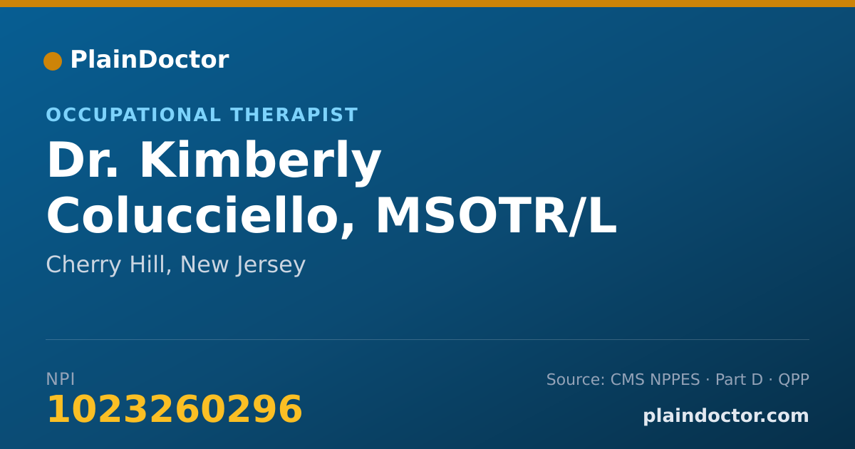 Shareable card for Kimberly Colucciello, MSOTR/L - Occupational Therapist, Cherry Hill, NJ