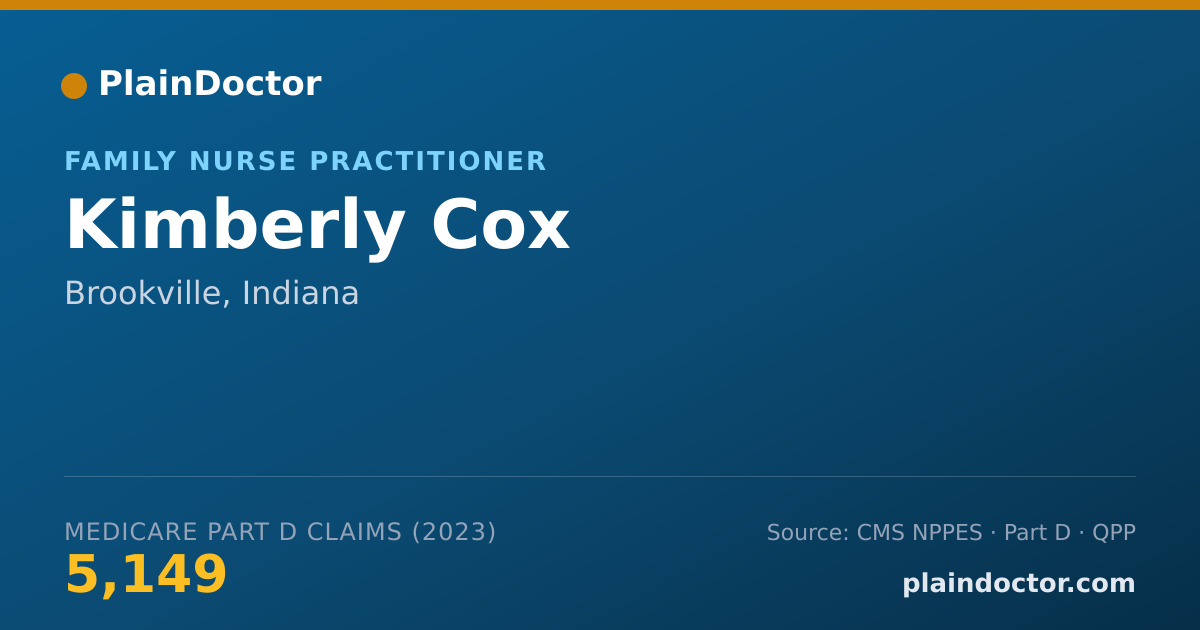 Shareable card for Kimberly Cox - Family Nurse Practitioner, Brookville, IN