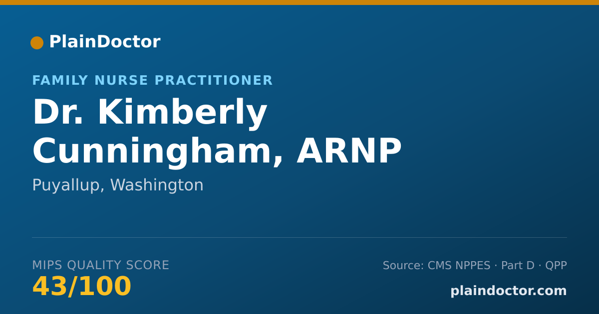 Shareable card for Kimberly Cunningham, ARNP - Family Nurse Practitioner, Puyallup, WA