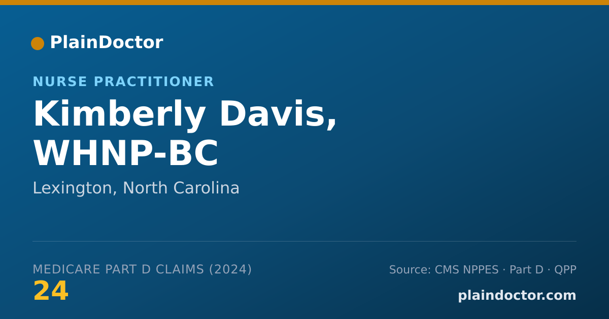 Shareable card for Kimberly Davis, WHNP-BC - Nurse Practitioner, Lexington, NC