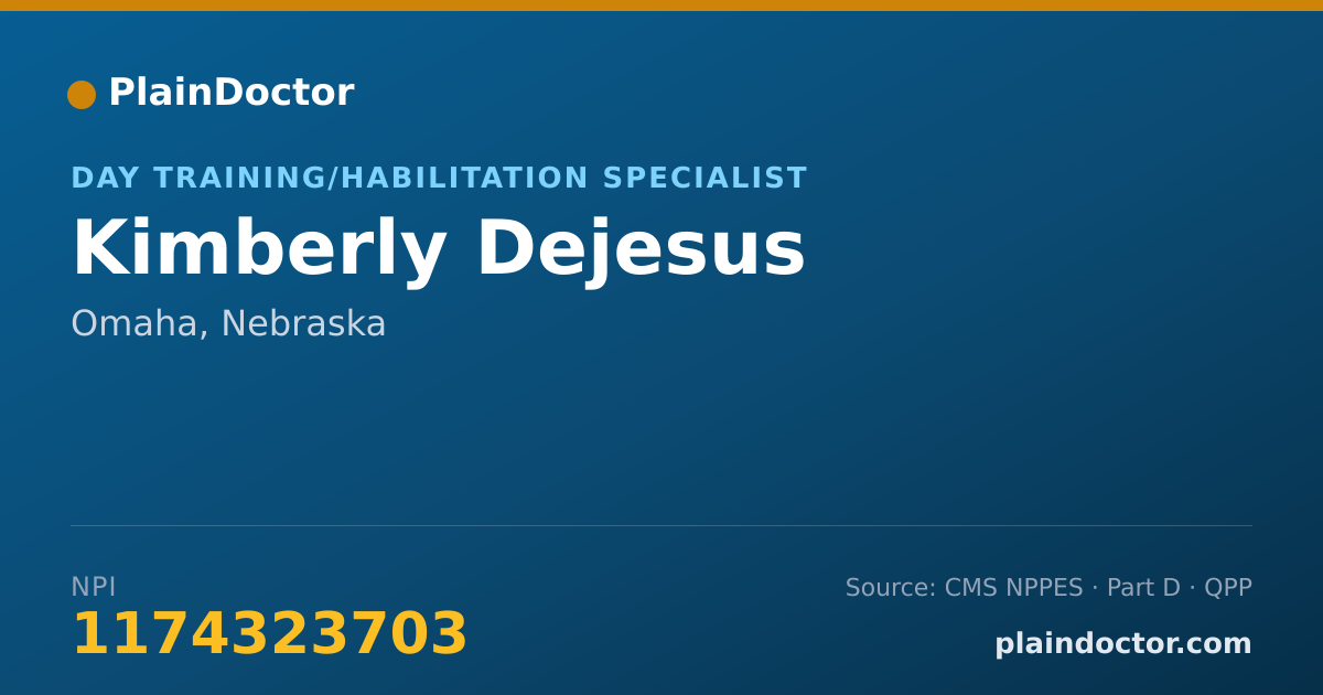 Shareable card for Kimberly Dejesus - Day Training/Habilitation Specialist, Omaha, NE