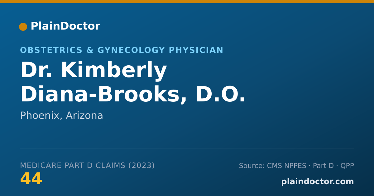 Shareable card for Kimberly Diana-Brooks, D.O. - Obstetrics & Gynecology Physician, Phoenix, AZ