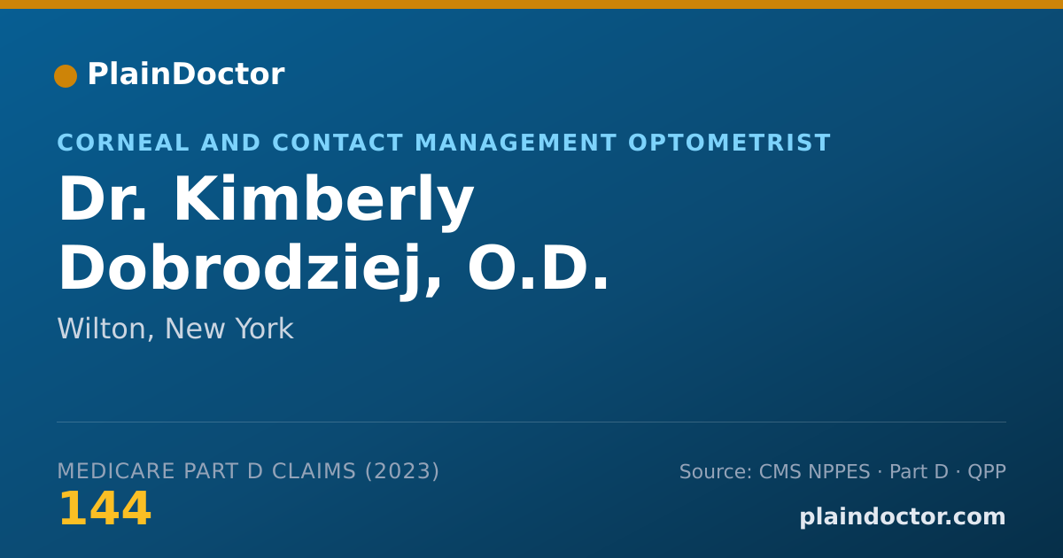 Shareable card for Kimberly Dobrodziej, O.D. - Corneal and Contact Management Optometrist, Wilton, NY