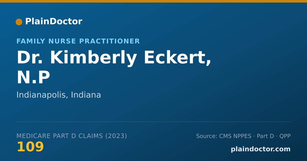Shareable card for Kimberly Eckert, N.P - Family Nurse Practitioner, Indianapolis, IN