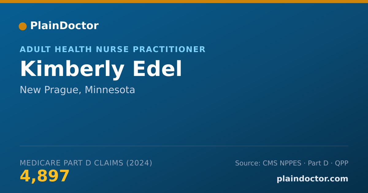 Shareable card for Kimberly Edel - Adult Health Nurse Practitioner, New Prague, MN